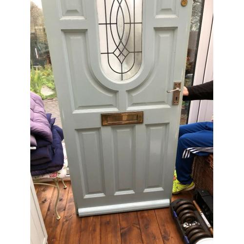 hardwood front door