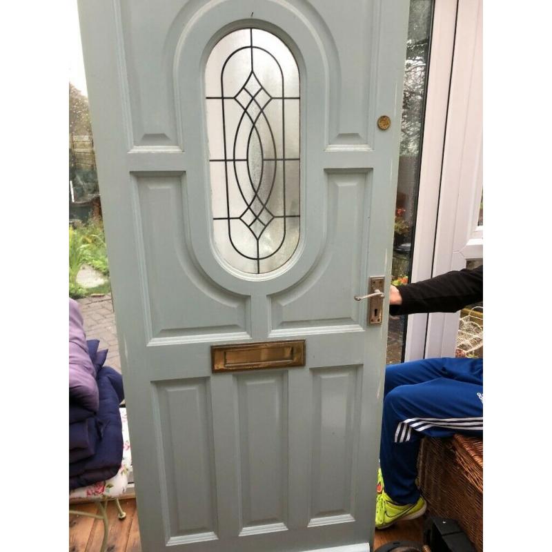 hardwood front door