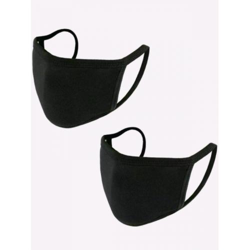 Pair of 100% cotton and polyester reusable and washable face mask