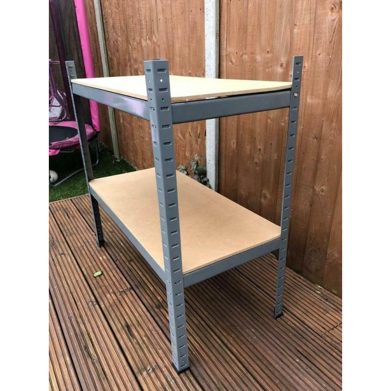 2-Tier Heavy duty metal shelving unit