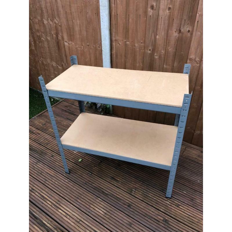 2-Tier Heavy duty metal shelving unit