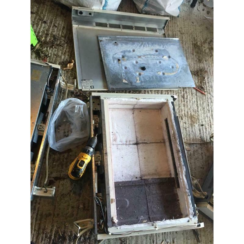 4 x Creda storage heaters with bricks and heater elements, need assembly