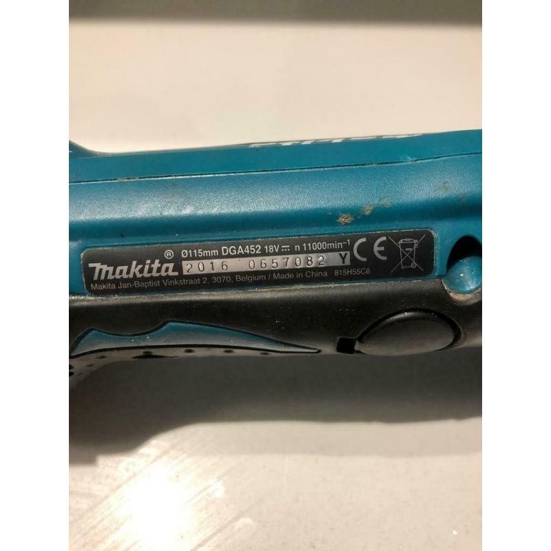Makita grinder and battery