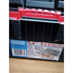 14 inches plastic toolbox in very good condition