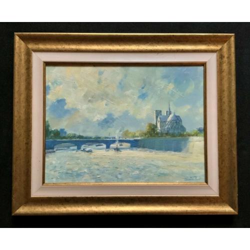 Alistair Kilburn (b. 1936) Notre Dame Paris Impressionist Oil Painting - Superb!