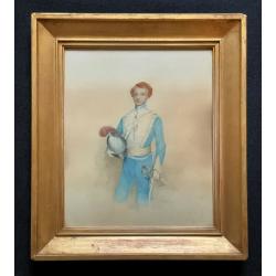 'Capt George Forbes' Outstanding 19thc Naval Watercolour Portrait Painting