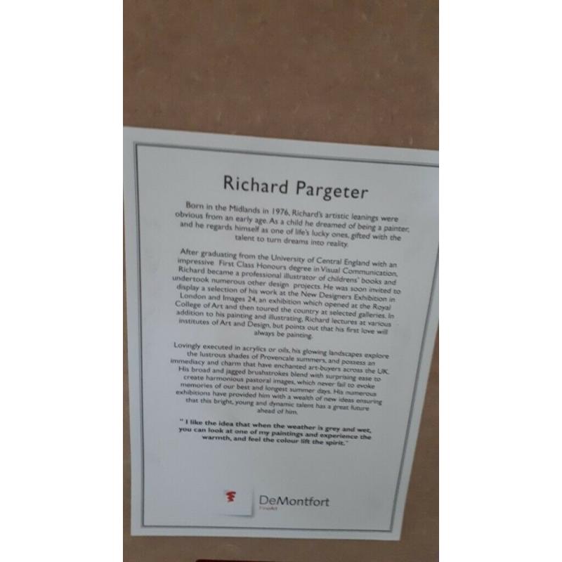Limited edition Richard Pergeter signed and framed print