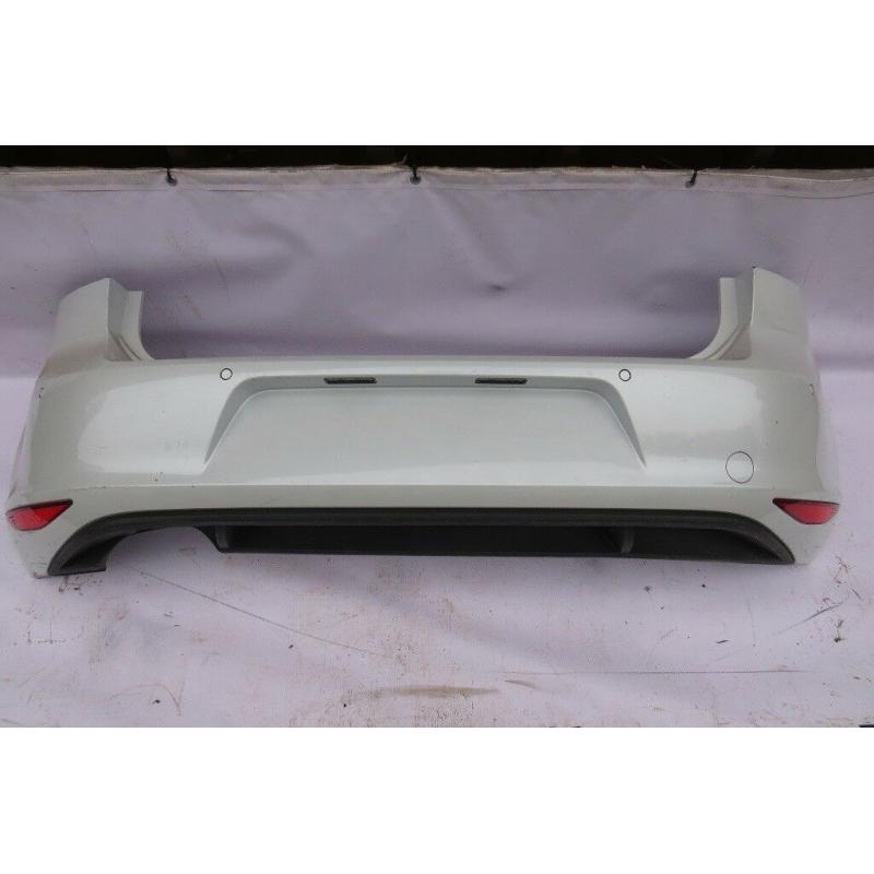 VW GOLF 7 REAR BUMPER IN WHITE PARKING SENSORS 2012-16 GENUINE PART 5G6 807 568