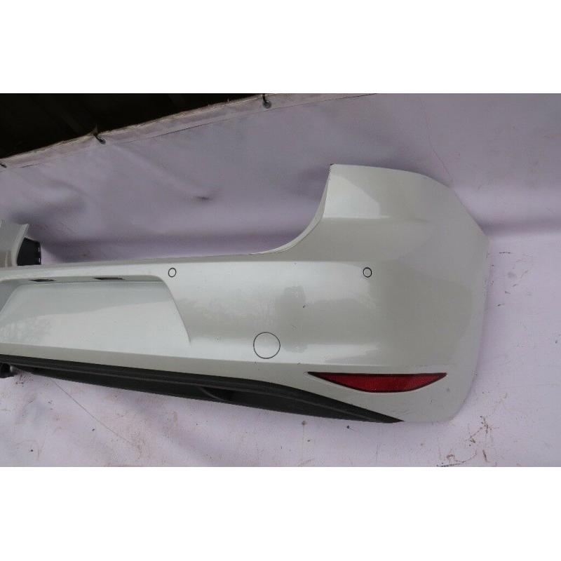VW GOLF 7 REAR BUMPER IN WHITE PARKING SENSORS 2012-16 GENUINE PART 5G6 807 568