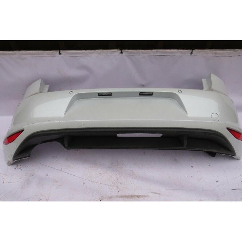 VW GOLF 7 REAR BUMPER IN WHITE PARKING SENSORS 2012-16 GENUINE PART 5G6 807 568