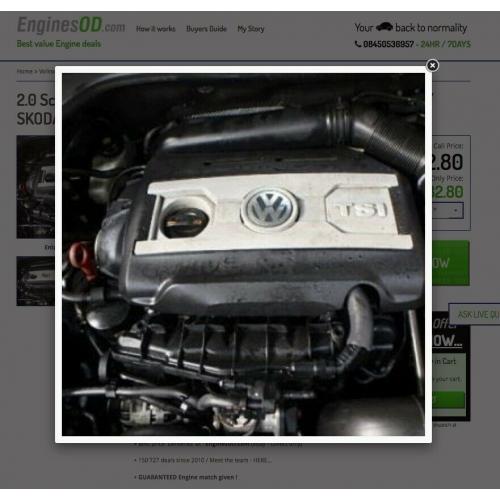 2.0 Scirocco ENGINE Tfsi Complete VW GOLF Eos / Audi A3 Q3 / Skoda CCZB Petrol @ EnginesOD com