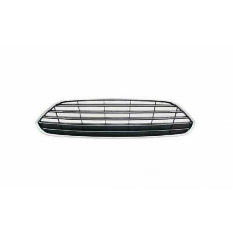 FORD FIESTA 13-ON GRILLE UPPER MAT-BLK W/CHR MLDG