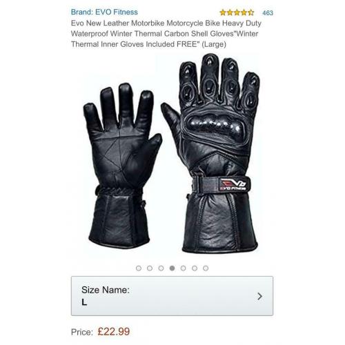 EVO Motorbike gloves