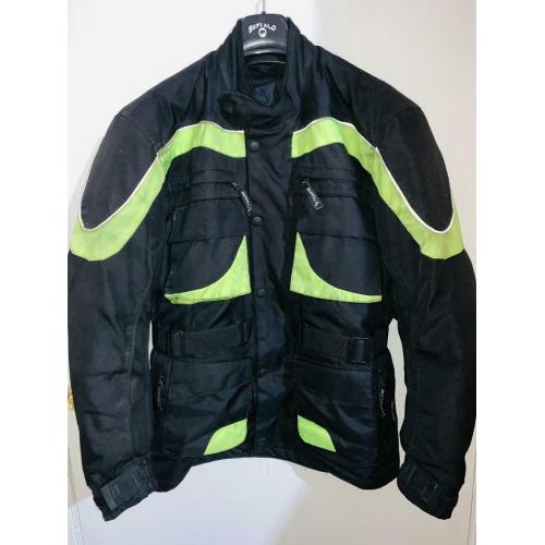 Waterproof armoured motorcycle jacket with removable inner fleece (M)