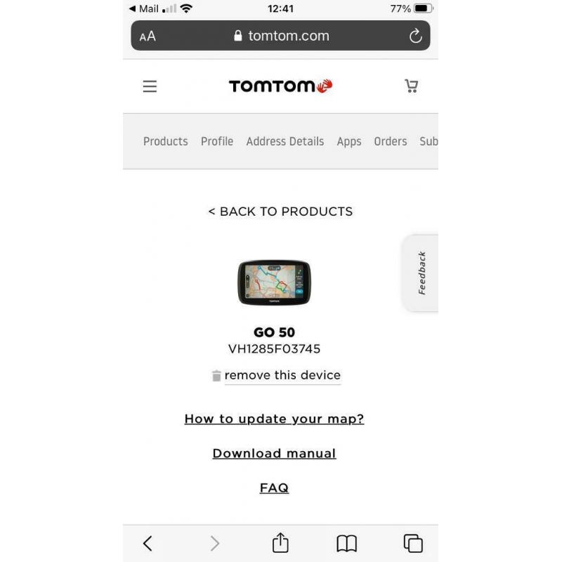 Tom tom Go 50