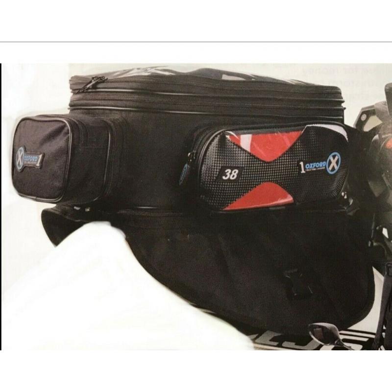 Oxford tank bag 38 litre. Only used for 1 trip, immaculate condition. Perfect Xmas present