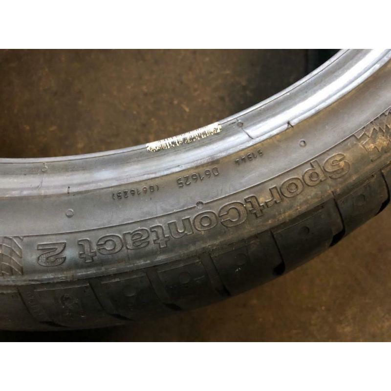 2 Tyres 275 35 20(102Y)Continental SportContact 2 Extra Load Between 5mm-6mm