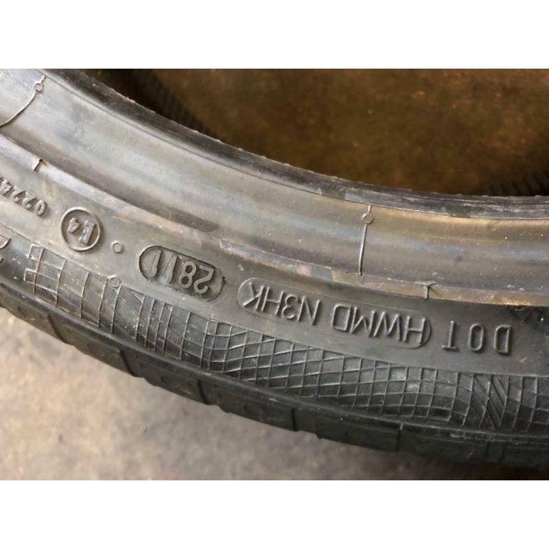 2 Tyres 275 35 20(102Y)Continental SportContact 2 Extra Load Between 5mm-6mm