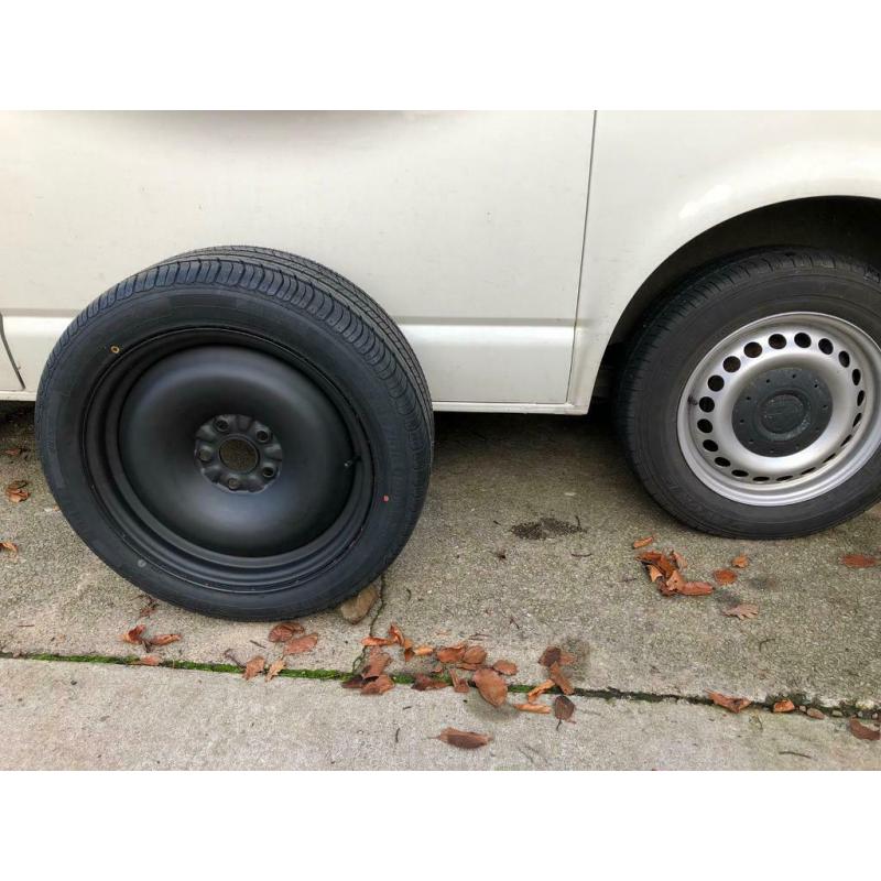 8"x18" JBW SMOOTHIE MATT BLACK STEEL WHEELS TO SUIT VW T5 SET OF 4