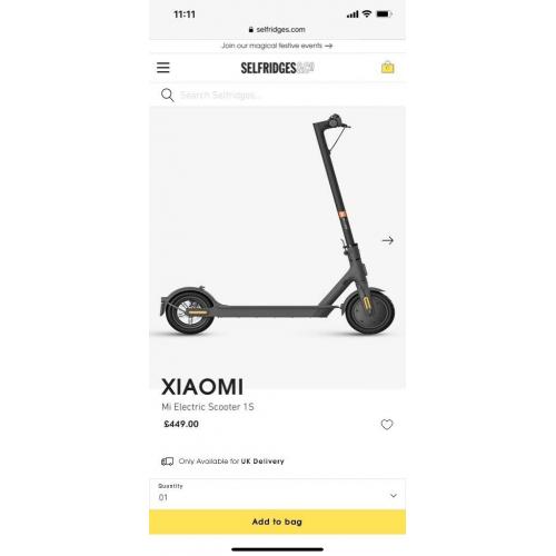 Xiaomi Mi 1S Electric Scooter - Black
