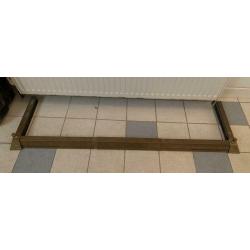Heavy Brass Extending Adjustable Fire Hearth Surround Fender Kerb Corner Plate