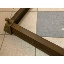 Heavy Brass Extending Adjustable Fire Hearth Surround Fender Kerb Corner Plate
