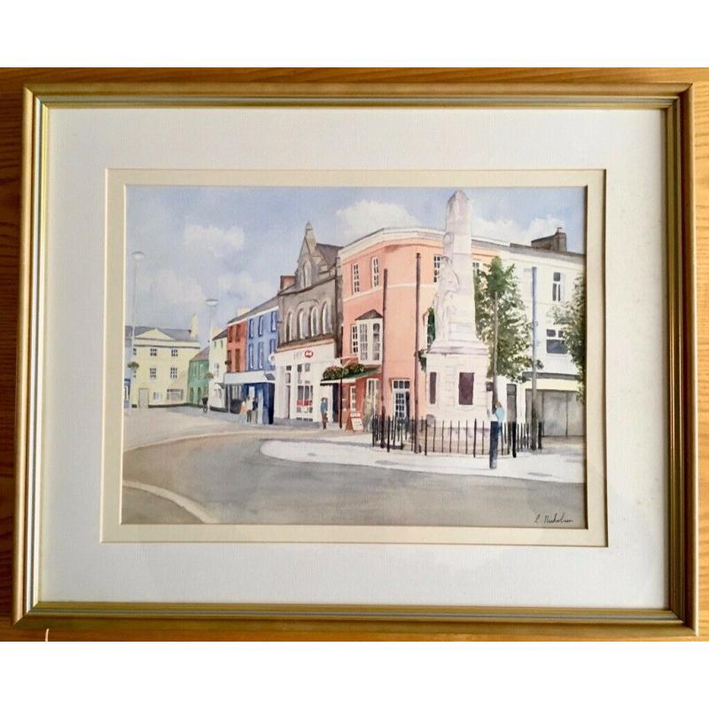 Lydia Nicholson - Original Water Colour Dunraven Street Bridgend