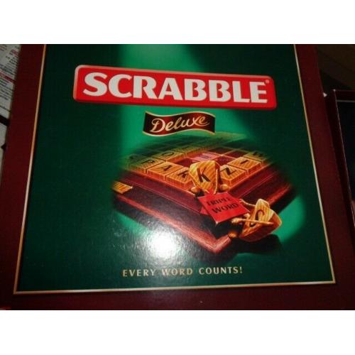 SCRABBLE DELUXE RARE EDITION GAME, WITH TURN TABLE. AS NEW
