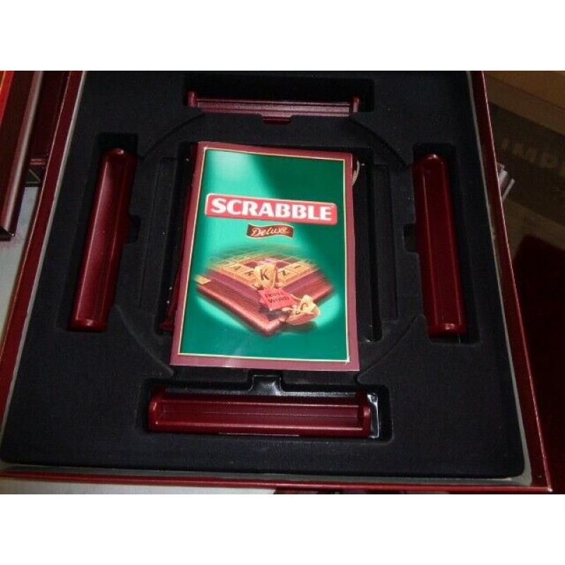 SCRABBLE DELUXE RARE EDITION GAME, WITH TURN TABLE. AS NEW