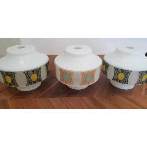 3 Vintage retro ceiling glass pendant light shades