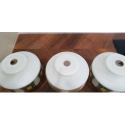 3 Vintage retro ceiling glass pendant light shades