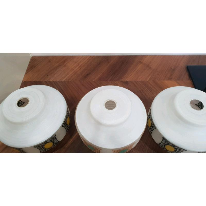 3 Vintage retro ceiling glass pendant light shades