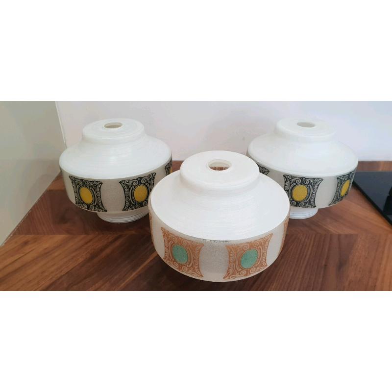 3 Vintage retro ceiling glass pendant light shades