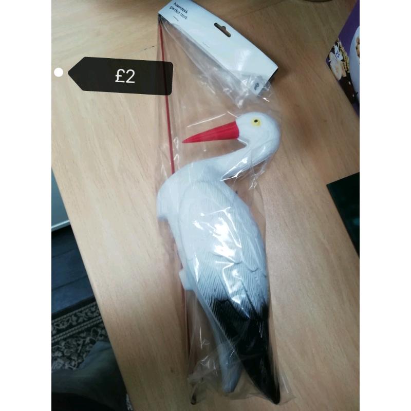 GARDEN STORK ORNAMENT