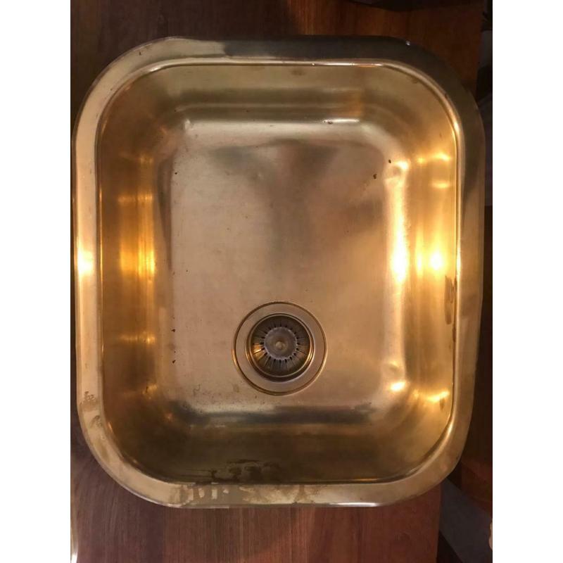 Pair of Solid Brass Kitchen Sinks
