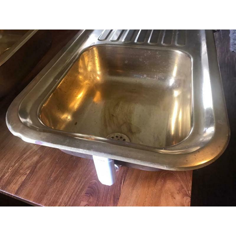 Pair of Solid Brass Kitchen Sinks