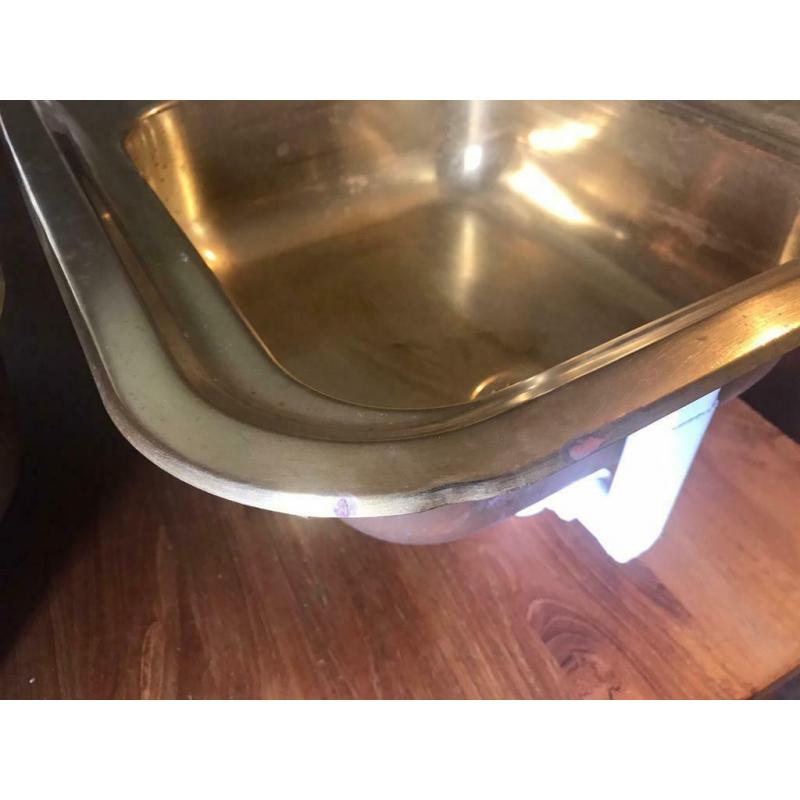 Pair of Solid Brass Kitchen Sinks