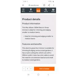 McAllister 3000 electric strimmer