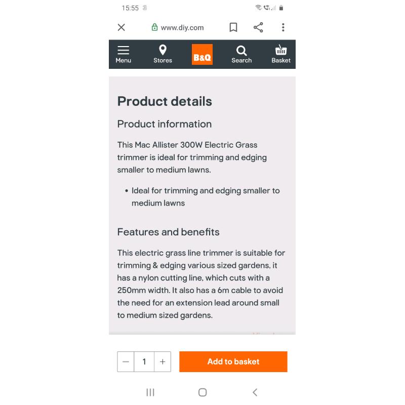 McAllister 3000 electric strimmer