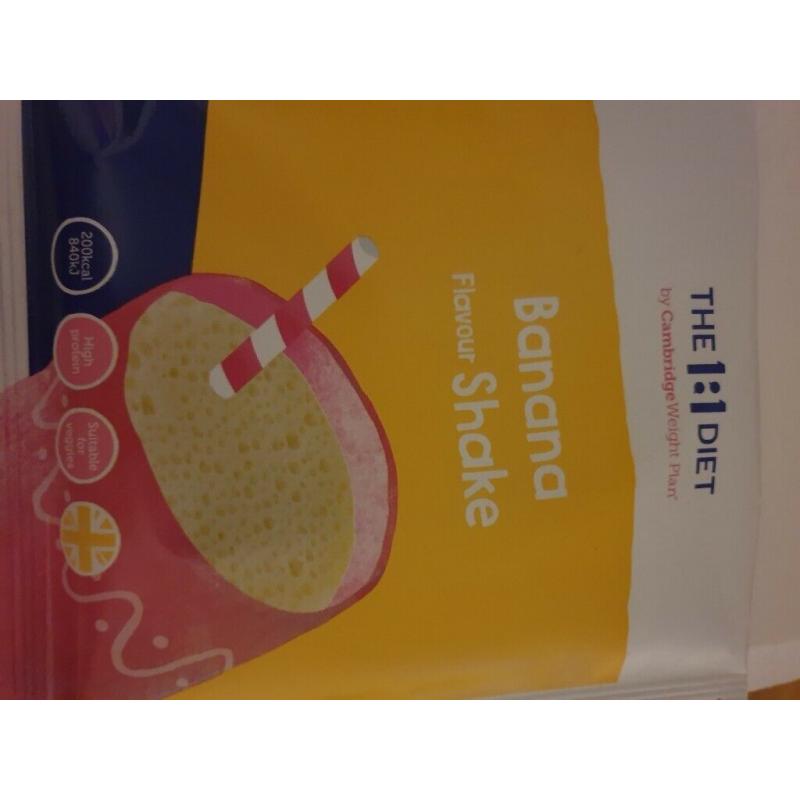 13 banana packet shakes Cambridge weight plan 1:1 diet