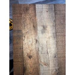 Desk with metal legs and printed wood top Wayfair