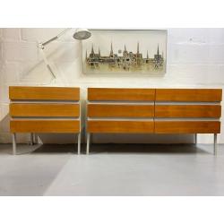 Mid Century Pair of Opus 22 Chest of Drawers by Walter Muller for Stag
