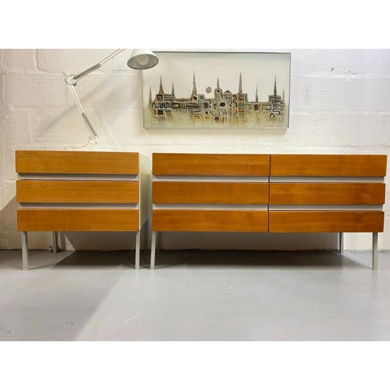 Mid Century Pair of Opus 22 Chest of Drawers by Walter Muller for Stag