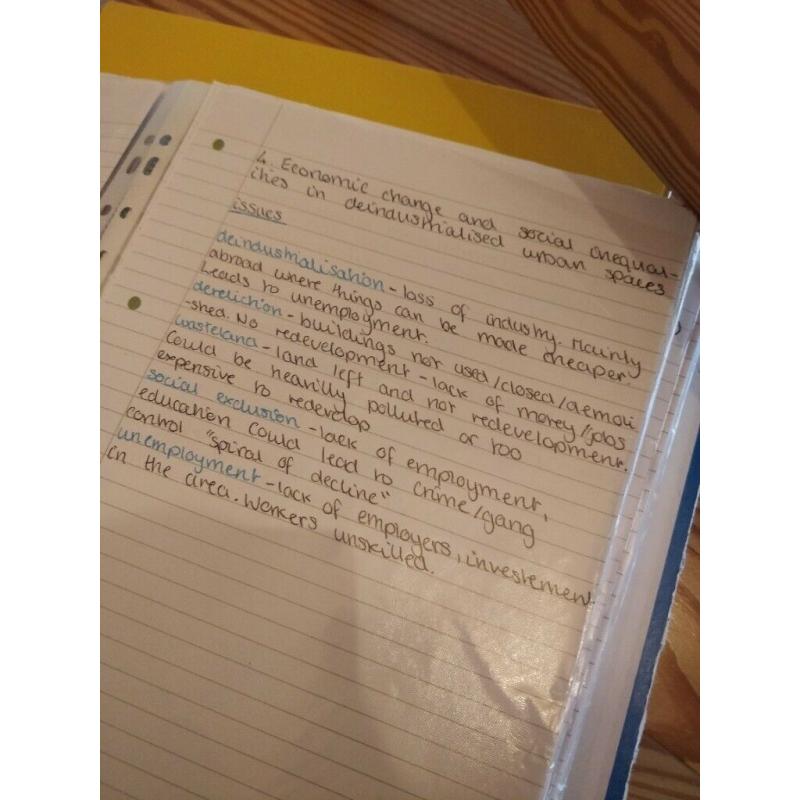 A Level Geography Notes