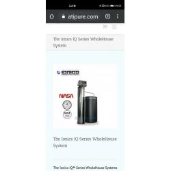 Ionics NASA water softener