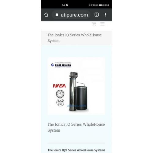 Ionics NASA water softener