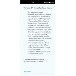 Ionics NASA water softener