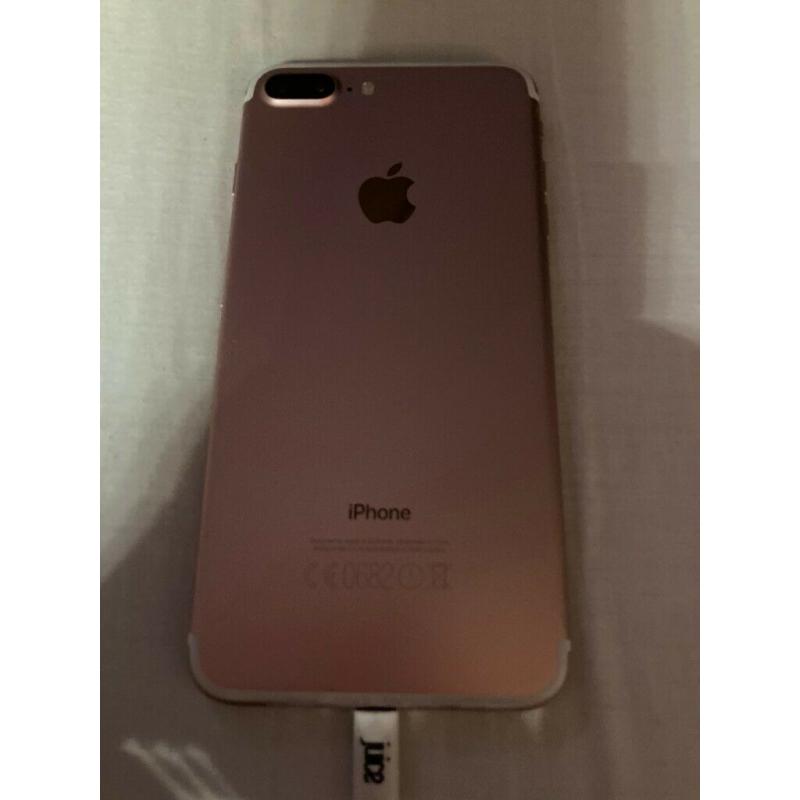Rose gold iphone 7 plus in pristine condition
