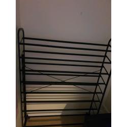 SOLD RRP?35 black Costco wheel big shoe rack-fits dozensof shoes