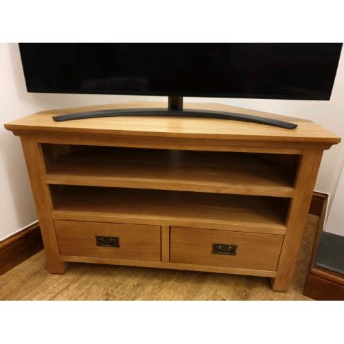 Oak Corner TV Unit